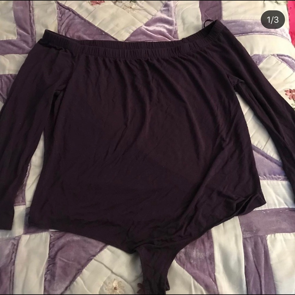 Purple Off The Shoulders BodySuit